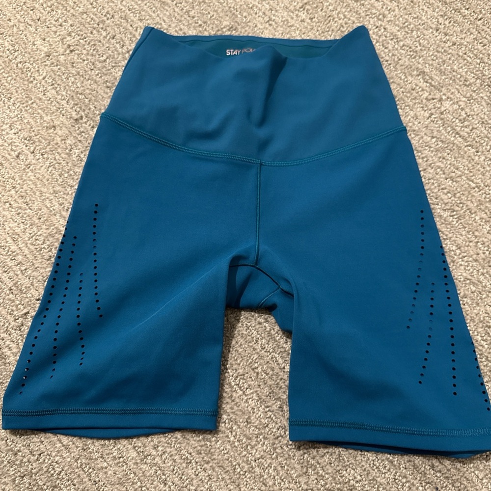Blue biker shorts